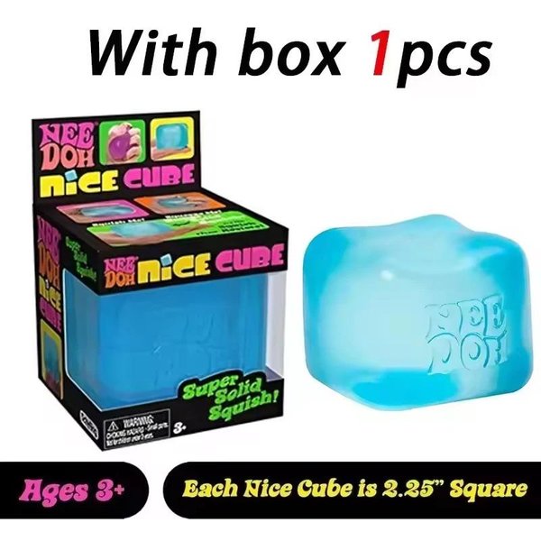 Schyllling Needoh Kostka Nice Squishy Zabawka Do łAgodzenia Stresu MięKka Kostka Fidget Do śCiskania Dla Dzieci DorosłYch Ulga W LęKu Zabawka Sensoryczna-image