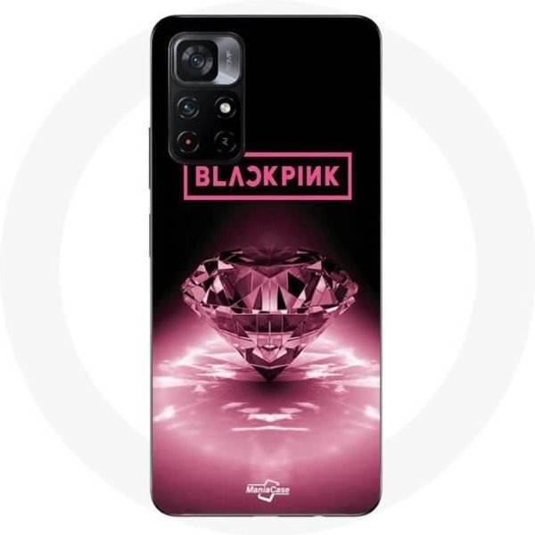 Funda Maniacase Para Xiaomi Poco M4 Pro 5G Blackpink Diamante Negro Y Rosa-image