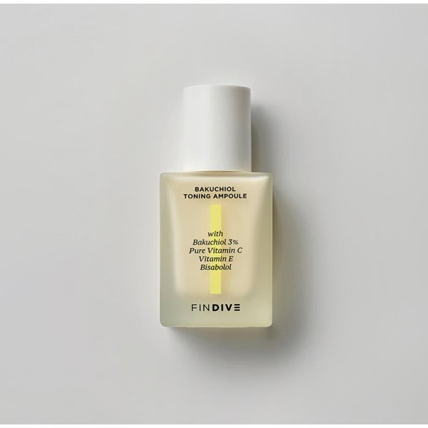 Findive AmpułKa TonizująCa Z Bakuchiolem 30Ml Przeciwstarzeniowa RozjaśNiająCa WyróWnująCa Koloryt K-Beauty Gray-image