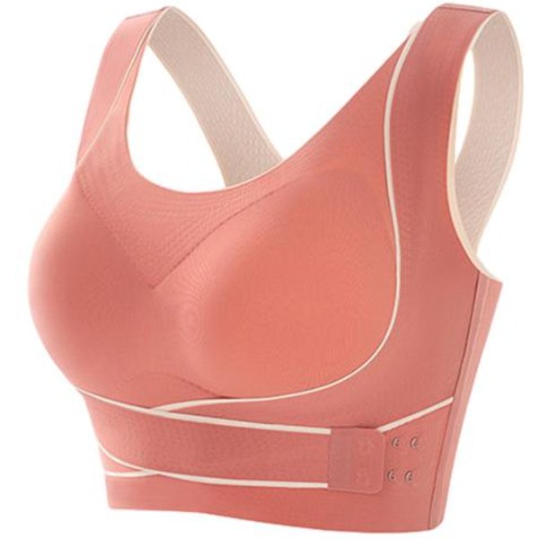 Sportowy Biustonosz Z Przednim KrzyżOwym ZapięCiem I Bocznymi Klamrami Dla Kobiet, Bez Fiszbin, KorygująCy Postawę, PełNe Krycie, Push-Up 2XL-image