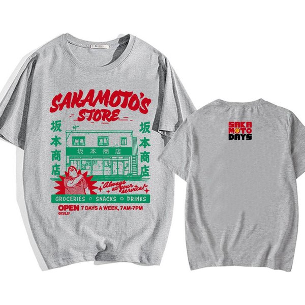 Camisetas GráFicas Manga Corta De AlgodóN Suelto Sakamoto Days Manga Streetwear Unisex Casual Cuello Redondo Camiseta Para Hombre/Mujer Tops XS-image