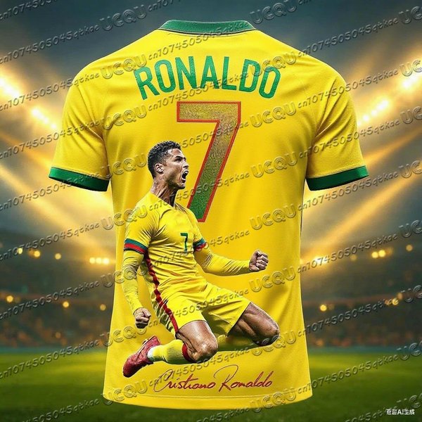 Koszulka PiłKarska Drukowana 3D Nr 7 Ronaldo ChłOpcy Dziewczynki Treningowa Dzieci Sportowa OddychająCa KróTki RęKaw DziecięCa Koszulka 100-image