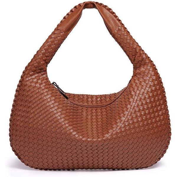 Nowa Damska Torba Na Ramię O DużEj PojemnośCi Retro Prosta Torebka RęCznie Robiona Modna Torba Pod Pachę 47*2*32*21Cm Brown-image
