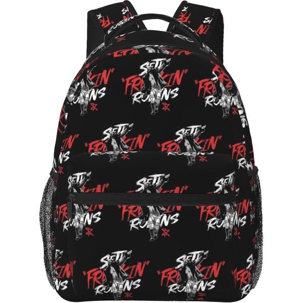 Seth Rollins Grafika Wrestlingowa Plecak Szkolny Plecak Turystyczny Jednodniowy Dla ChłOpcóW DziewcząT Modny Plecak Na KsiążKi Torby Na Ramię One Size-image