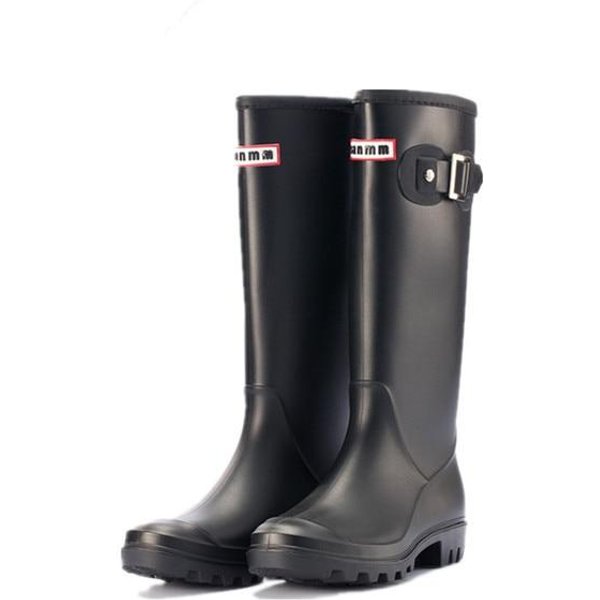 Botas De Lluvia De Moda Yeeloca Para Mujer Hasta La Rodilla, Botas De Agua Con Hebilla De Tubo Largo, Zapatos Impermeables De Alta Calidad, Botas De Lluvia De Goma Pvc Para Mujer 36-image