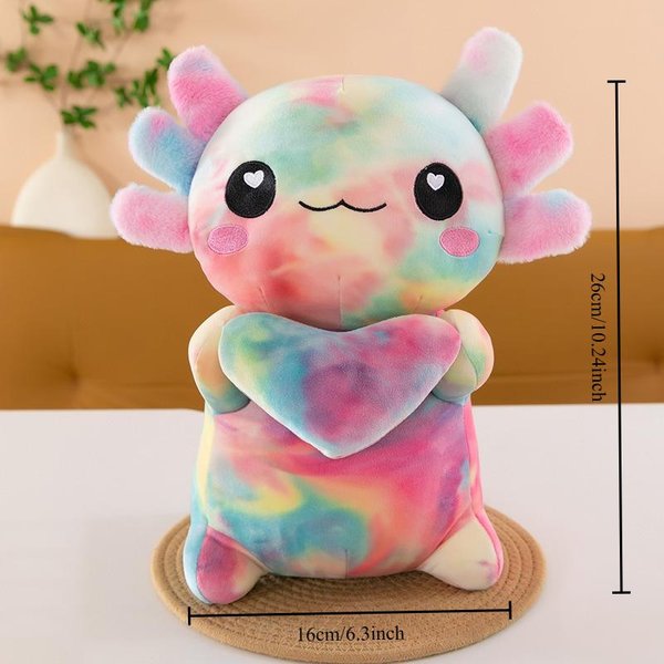 Lindo Peluche De Axolote De Dibujos Animados SúPer Suave Animal Salamandra Peluche Almohada Pareja Suave Axolote DecoracióN Del Hogar Regalo De Navidad-image