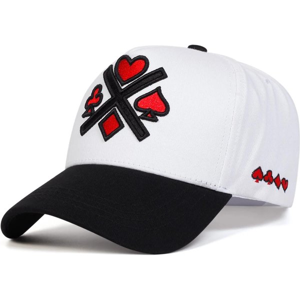 Gorras De BéIsbol Bordadas De PóKer Unisex Primavera OtoñO Ajustables Para Exteriores Sombreros Casuales Sombrero Protector Solar Gorra Deportiva-image