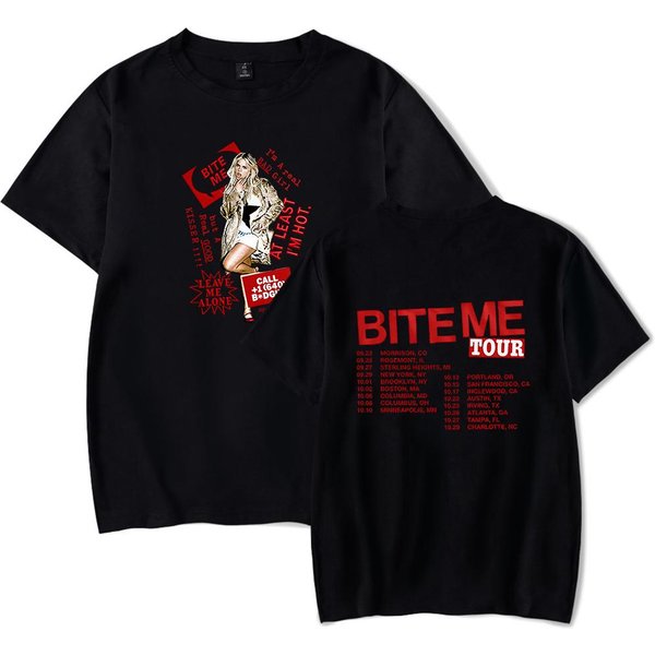 Camiseta De Merchandising De Reneé Rapp 2026 Gira Bite ME Merchandising Tops Con Estampado Genial Para Unisex Y Mujeres Streetwear M Brown-image