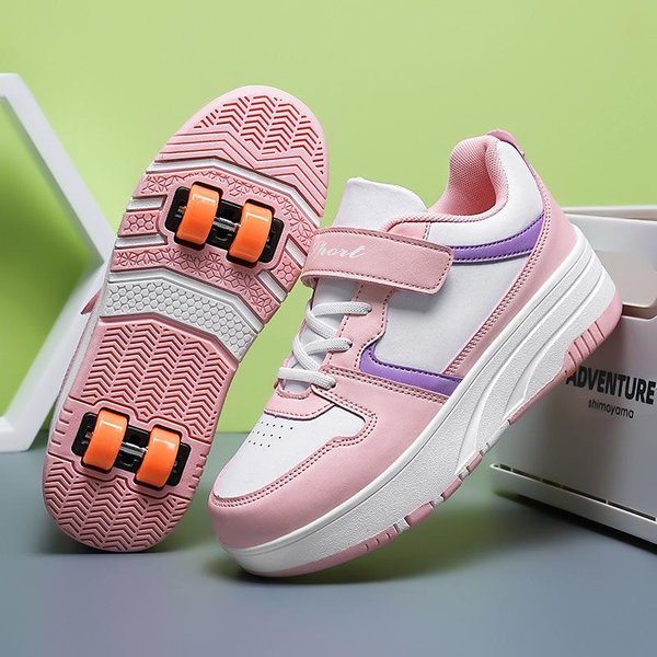 Buty UciekająCe ChłOpcy ŁAdowanie ChłOpcy I DziewczęTa Buty Na KółKach Niewidoczne Buty Z Czterema KołAmi 40 White-image