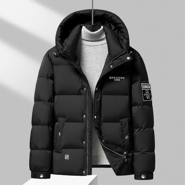 Chaqueta De PlumóN Gruesa Para Hombre Invierno Nueva De PlumóN De Pato Engrosada CáLida Chaqueta De PlumóN Para Hombre 4XL Black-image