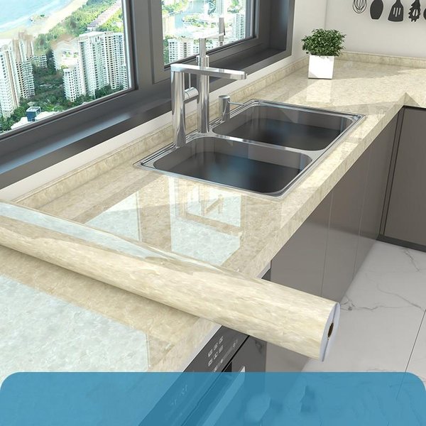 Papel Tapiz Autoadhesivo Impermeable A Prueba De Aceite Para Cocina, Pegatinas De Azulejos De MáRmol De ImitacióN De Alta Temperatura 60Cm*30M-image