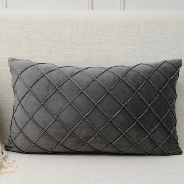 Funda De CojíN Rectangular De Color SóLido 30X50Cm Ultra Suave Decorativa Para Sofá Funda De Almohada Funda De Almohada Sala De Estar Funda Cojin 30X50Cm-image