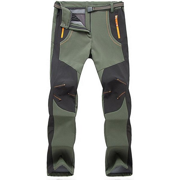 MęSkie Polarowe Spodnie Turystyczne Zimowe CiepłE Wodoodporne Wiatroszczelne Przeciwdeszczowe SzybkoschnąCe Spodnie Trekkingowe Kempingowe Outdoor Soft Shell Grube Spodnie Narciarskie Xxxxl Black-image