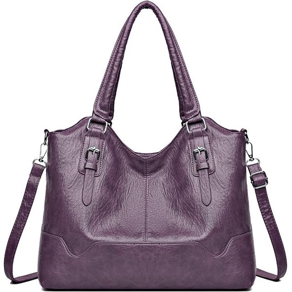 Modna Torba Tote Do RęKi Na Jedno Ramię O DużEj PojemnośCi Fioletowy-image