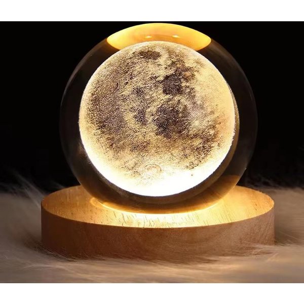 KryształOwa Kula 3D Saturn Grawerowana Laserowo Szklana Kula Globus Galaktyka Astronomia Z Drewnianą Podstawą Kula Planet Na Urodziny BożE Narodzenie-image