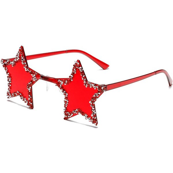Kammpt Moda Kolorowe Cukierkowe Okulary PrzeciwsłOneczne KryształOwe BłYszcząCe Retro Bez Oprawek Gwiazda Kobiety Ins Markowy Design Szykowne PlażOwe Okulary PrzeciwsłOneczne As Picture Shows-image