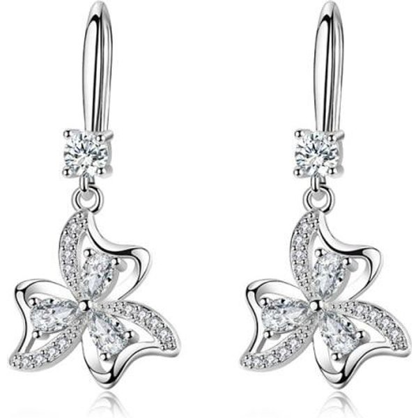 Pendiente De Gota De Circonita CúBica De Plata Esterlina 925 AutéNtica Para Mujer, JoyeríA Fina De Plata 925 Con Peridoto Y Diamantes, Caja Para Pendientes Orecchini-image