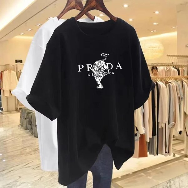Letni MęSki Damski BawełNiany T-Shirt Oversize KróTki RęKaw Luksusowa Marka Nadruk T-Shirt Topy 2024 Tee Trend Odzież Streetwear Xxxxxl Czarny-image