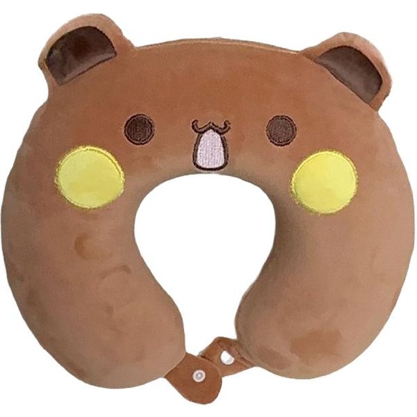 Urocza Poduszka W KształCie Litery U Anime Bubu MięKka Pluszowa Dudu Panda PrzenośNa Poduszka Pod Kark DorosłY Dzieci Poduszka PodróżNa Poduszka Do Drzemki Poduszka Na Szyję Do Lotu BrąZowy-image