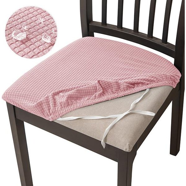 1 2 4 6 Piezas Fundas De Asiento Para Silla Jacquard Impermeables ExtraíBles Funda De Asiento Para Silla De Comedor EláStica Funda De CojíN Para Silla Comedor Para El Hogar 2-Pcs-image