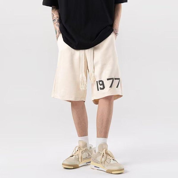 Spodenki MęSkie Letni Trend LuźNe Wszechstronne Codzienne Sportowe Spodnie PięCiopunktowe Cienkie Spodnie M Beige-image