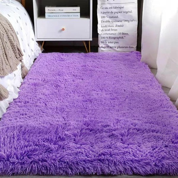 Alfombra De Pelo Largo Ins Moderna Simple Alfombra Para Silla De Ordenador Esterilla De Yoga Lavable Redonda Sala De Estar Dormitorio Manta De Cama 50*160Cm-image