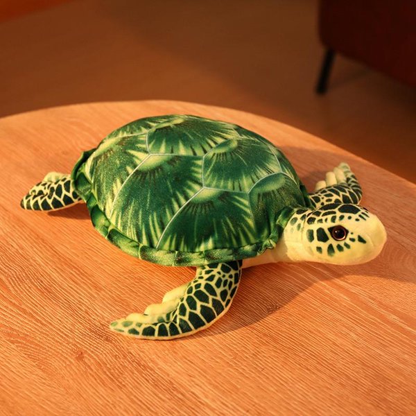 Pluszowe ŻółWie Morskie ZwierząTka Wypchane Pod Wodą ŻółW Poduszka Do Przytulania Urocza Lalka Towarzysz Prezenty Dla Dzieci 48Cm-image
