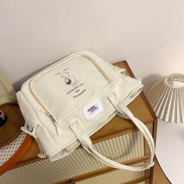 Urocza Przezroczysta Torba Tote DużEj PojemnośCi Kawaii Lolita Crossbody Ita Bag DziewczęCa Prosta Codzienna Torba Na Ramię DIY WyśWietlacz Torebka 40X28X11Cm Gray-image