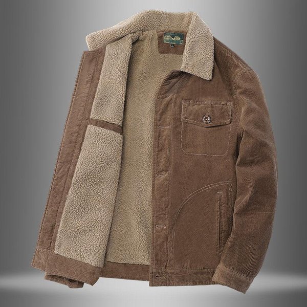 Chaqueta De Pana Para Hombre OtoñO E Invierno Nueva Chaqueta VersáTil De Terciopelo Acolchada De AlgodóN Para Hombre Business Casual Guapo M-image