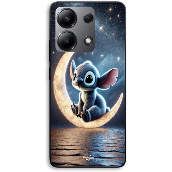 Funda De TeléFono - Maniacase - Xiaomi Redmi Note 13 4G - Silicona TPU - DiseñO Stitch Luna Noche Estrellada - Negro Negro-image