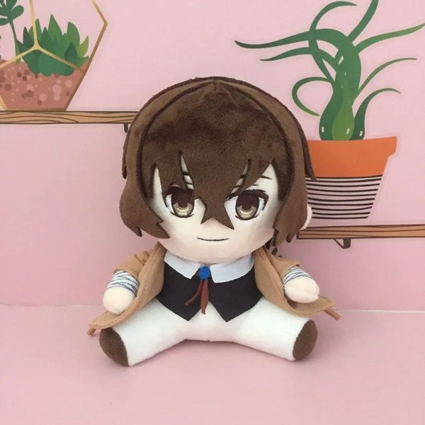 20Cm Bungo Stray Dogs Dazai Osamu Pluszowa Lalka Postać Cosplay Urocza MięKka Wypchana Poduszka Halloween BożE Narodzenie Prezent 20Cm-image