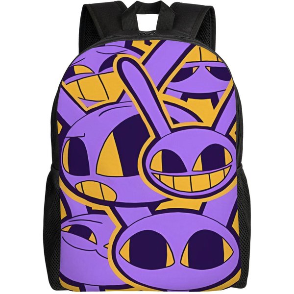 Jax KreskóWka Cyfrowy Cyrk Termiczny Plecak Plecaki PodróżNe WzóR Studencki Torby Szkolne Stylowy Plecak One Size Purple-image