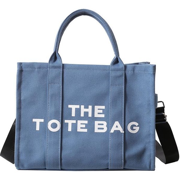 Elegante Bolso Tote Nuevo Estampado Bolso De Mano Lienzo De Gran Capacidad Bolso Cruzado CLE 26*10*32Cm Azul Oscuro-image