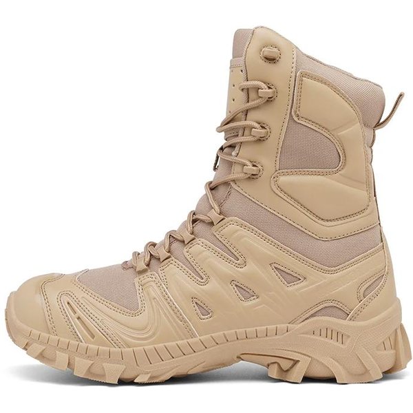 Fuerzas Especiales Combate En El Desierto Botas TáCticas Para Hombre De CañA Alta Resistentes Al Desgaste Botas De Entrenamiento Impermeables Para MontañIsmo Al Aire Libre Deportes 44-image