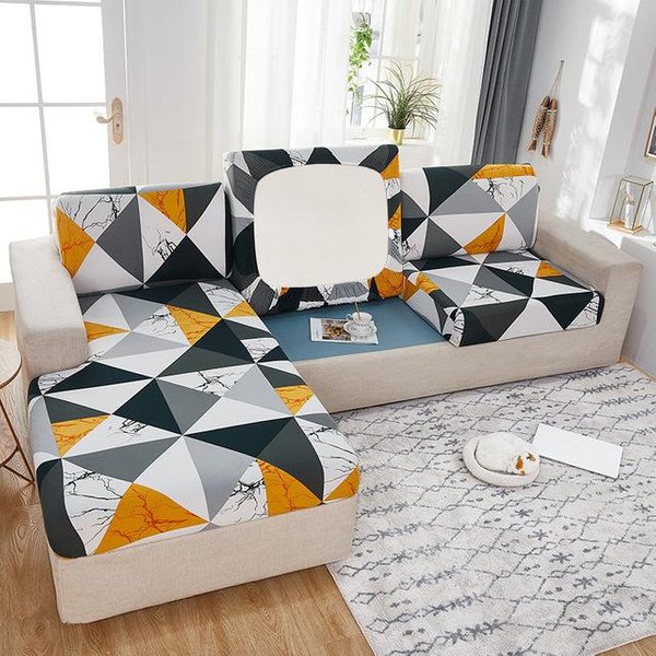 Funda De CojíN De Sofá EláStica Estampada Para Sala De Estar Spandex Protector De Muebles Seccionales Fundas Para Sofá Para El Hogar Disponible Para Todas Las Estaciones Normal Size (S)-1PC-image