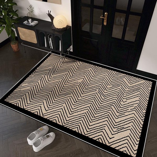 Nowoczesny Lekki Luksusowy Dywanik WejśCiowy Mata WejśCiowa Domowa Mata Pod Drzwi ChłOnna Mata AntypośLizgowa Dywanik CzyszcząCy 80 * 120Cm Crystal Velvet-image