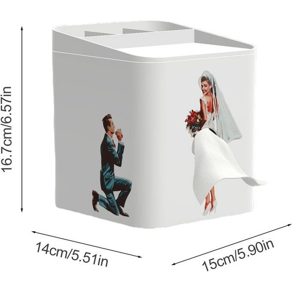 Caja De PañUelos Con Falda Voladora, Fundas Multiusos Para PañUelos, Caja De PañUelos Con Almacenamiento, Innovador Soporte Para PañUelos Faciales, Dispensador De PañUelos.-image