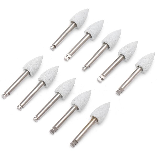 10Pcs Fresas De Pulido Dental Baja Velocidad Pulidor De Pulido Dental Juego De Brocas Gris 410-image