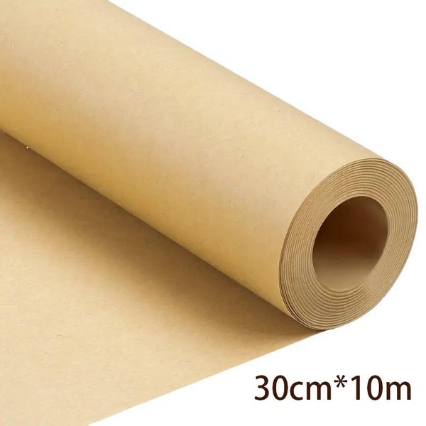 1 Rolka 10M Papier Kraft 10Cm/20Cm/30Cm/45Cm Szerokość Do KwiatóW I Pakowania PrezentóW Pakowanie Do Przeprowadzki Rolka BrąZowego Papieru Do Malowania-image