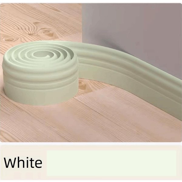 Samoprzylepna Listwa PrzypodłOgowa Gruba Listwa WykońCzeniowa DIY Listwa PrzypodłOgowa Salon Width-12Cm BiałY-image