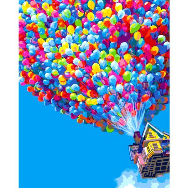 5D DIY Diamentowe Malowanie Krajobraz Diamentowy Haft Balonowy śCieg KrzyżYkowy WystróJ Domu Prezent 50X70CM-image