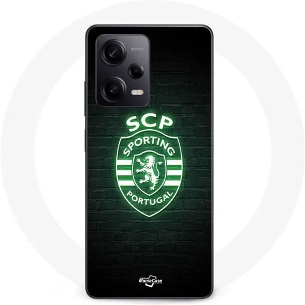 Coque Maniacase Pour Xiaomi Redmi Note 12 Pro 5G Scp Sporting Portugal Lumineux Fond Noir Negro-image