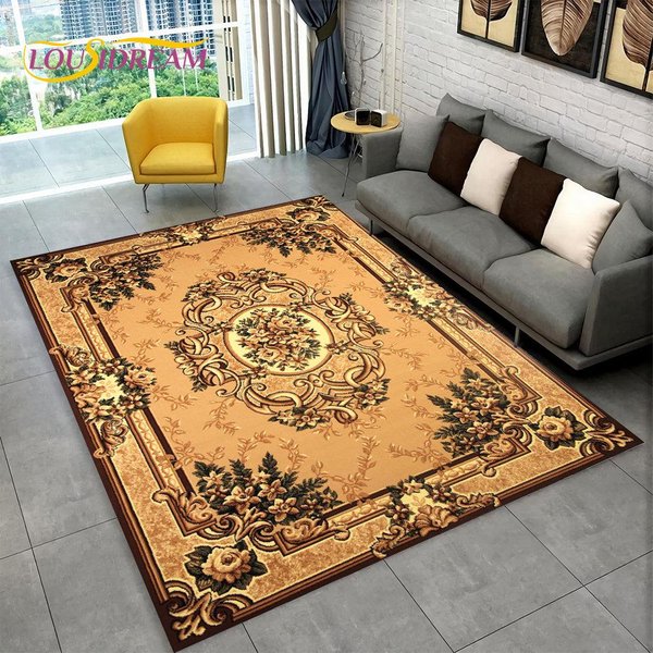 Indyczy Perski Czeski Dywanik DużY, Dywanik Do Salonu Sypialnia Sofa Wycieraczka Dekoracja, AntypośLizgowa Mata PodłOgowa Do Zabawy Dla Dzieci 40X60Cm(15X23In)-image