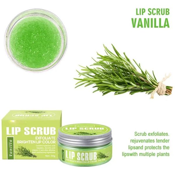Exfoliante De Labios Vainilla Agua De Coco SandíA Iluminador De Labios Exfoliante Hidratante De Labios Para Mujeres Cuidado De Labios Vanilla-image