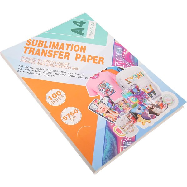 100 Ark Papier Do Termotransferu BiałY PrzóD RóżOwy Tył WygłAdzająCy Podawanie Papier Do Sublimacji BarwnikóW Dla White-image