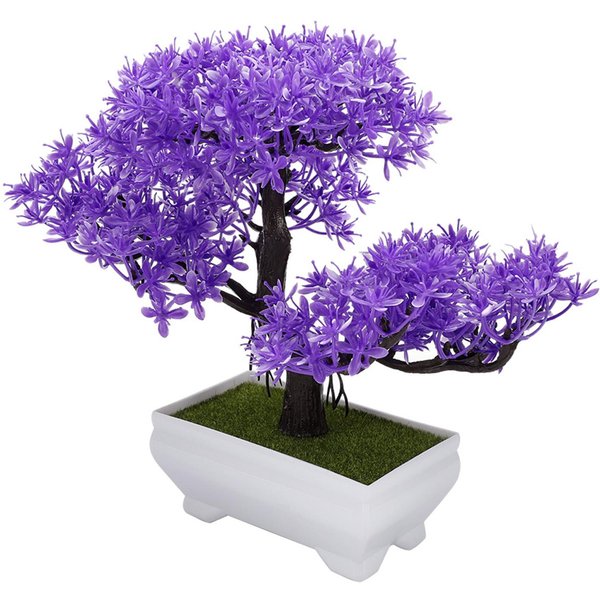 Sztuczne Bonsai Sztuczny Kwiat KwitnąCy RośLina Doniczkowa Dekoracja Domu Biura Zielony-image
