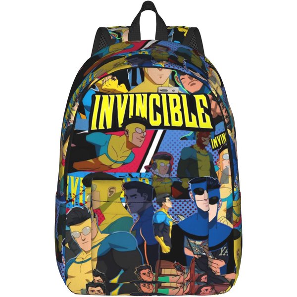 Mochila De CóMic Invencibles Para Hombres Mujeres Casual Escuela Secundaria Negocios Mochila Diaria Bolsas De Lona Para PortáTil Exterior 15 Inches-image