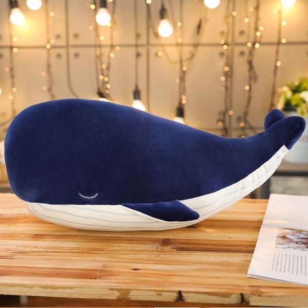 Juguete De Peluche De TiburóN Ballena SúPer Suave Animal Marino Relleno TiburóN Azul Grande Juguete Suave Almohada De Peluche De TiburóN Juguete Para NiñOs Regalo De CumpleañOs Para NiñOs 45Cm-image