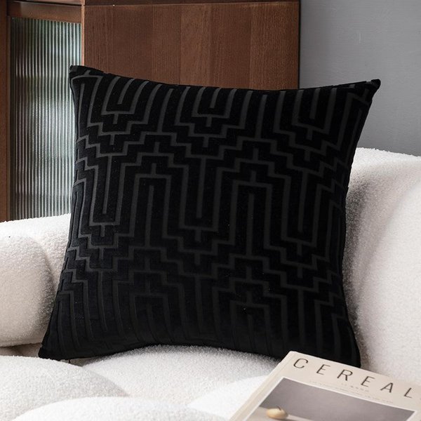 Funda De CojíN Decorativa De Terciopelo GeoméTrico De Lujo 45X45Cm, Estilo INS Para Sofá Cama Sala De Estar Villa DecoracióN 45X45Cm-image