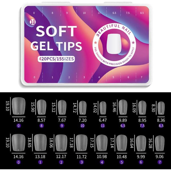 420PCS CáPsulas De UñAs Postizas Mate Almendra AtaúD Cobertura Completa UñAs Falsas Esmeriladas UñA Artificial Puntas De Gel Suave H121-10-image